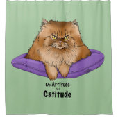 De houding is Catitude Douchegordijn (Voorkant)