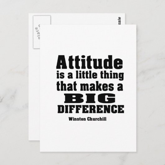 De houding maakt een groot verschil briefkaart (Voorkant / Achterkant)