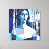 De houding van “Caelith” – een abstract portret Canvas Afdruk (Voorkant)