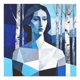 De houding van “Caelith” – een abstract portret Foto Afdruk