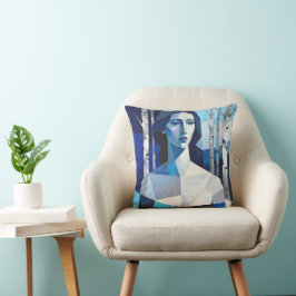 De houding van “Caelith” – Een abstract portret Kussen