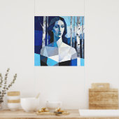 De houding van “Caelith” – een abstract portret Poster (Keuken)