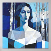 De houding van “Caelith” – een abstract portret Poster (Voorkant)
