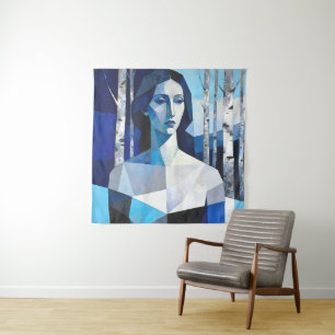 De houding van “Caelith” – Een abstract portret Wandkleed