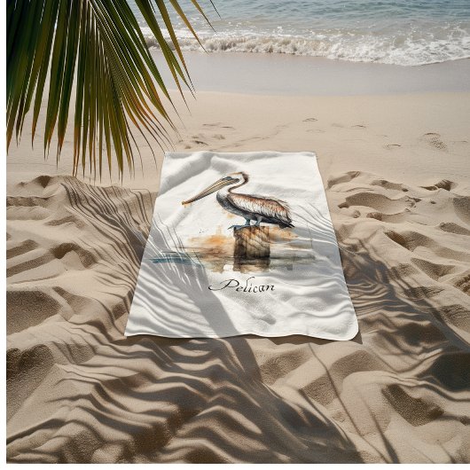 De houding van de pelikaan bad handdoek