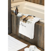 De houding van de pelikaan bad handdoek