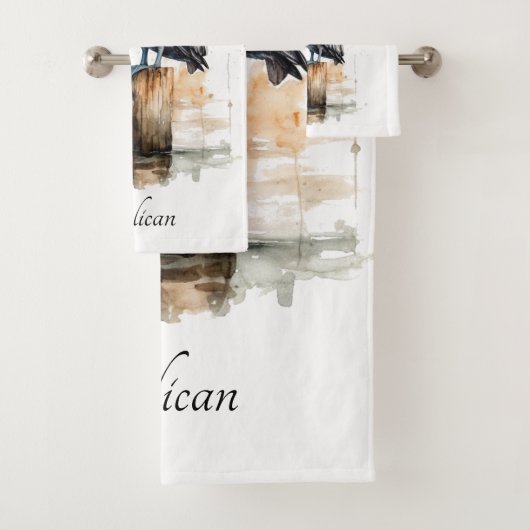 De houding van de pelikaan bad handdoek (Insitu)