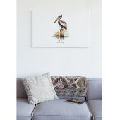 De houding van de pelikaan canvas afdruk