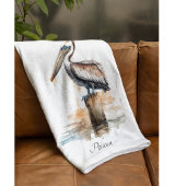 De houding van de pelikaan fleece deken