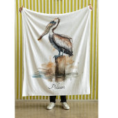 De houding van de pelikaan fleece deken