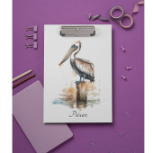 De houding van de pelikaan klembord