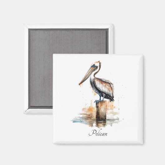 De houding van de pelikaan magneet (Voorkant / Achterkant)