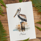 De houding van de pelikaan notitiekaartje