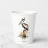 De houding van de pelikaan papieren bekers (Voorkant)