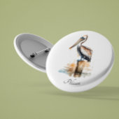 De houding van de pelikaan ronde button 3,2 cm