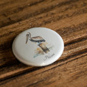De houding van de pelikaan ronde button 3,2 cm