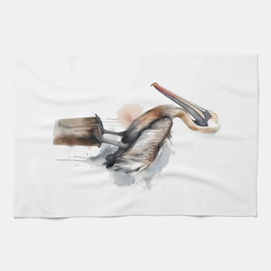 De houding van de pelikaan theedoek (Horizontaal)