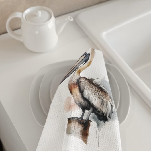 De houding van de pelikaan theedoek
