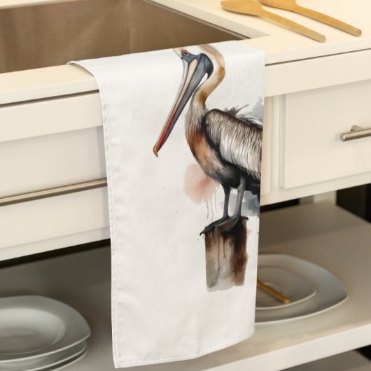 De houding van de pelikaan theedoek