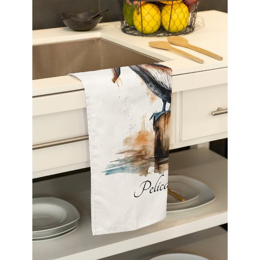 De houding van de pelikaan theedoek