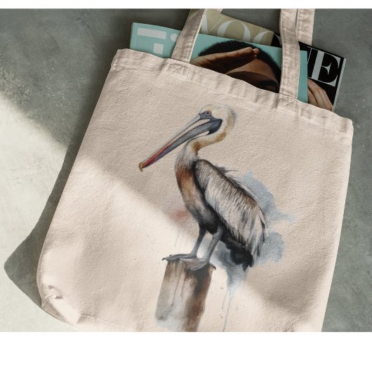 De houding van de pelikaan tote bag