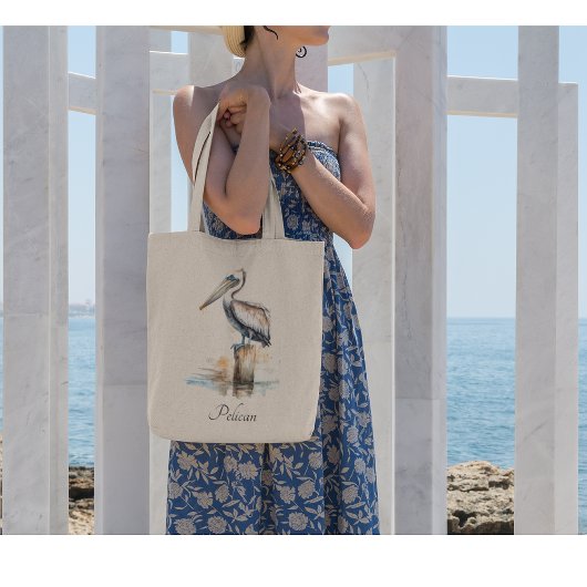 De houding van de pelikaan tote bag