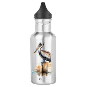 De houding van de pelikaan waterfles  (Links)