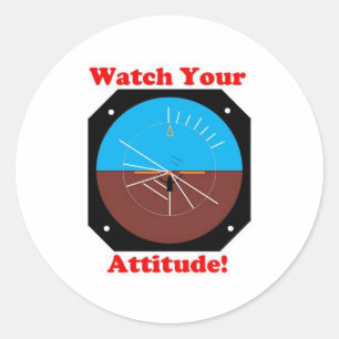 De Houding van WatchYour Ronde Sticker