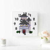 De House Clock Vierkante Klok (Huis)