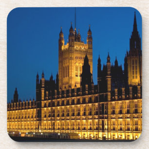 De Houses of Parliament 's nachts in de stad Bier Onderzetter