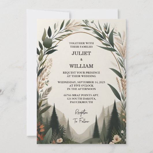 De houtboom bos rustieke schuur Boerderij boog bru Kaart (Voorkant)