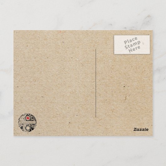 De houtdrukbriefkaart van Erich Heckel Briefkaart (Achterkant)