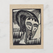 De houtdrukbriefkaart van Erich Heckel Briefkaart (Voorkant)