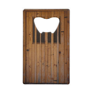 De houten Deur Costa Brava Spanje van het Strand Creditkaart Flessenopener