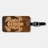 De Houten Hawaiiaanse Schildpad van Uhane u'i Honu Bagagelabel (Voorkant horizontaal)