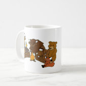 De houten Mok van de Uil van het Kenteken (Voorkant links)