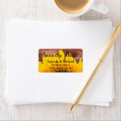 De houten Plattelander van de Zonnebloem sparen Etiket (Insitu)