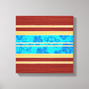 De Houten Surfplank van Hawiian Faux van Honu Canvas Afdruk