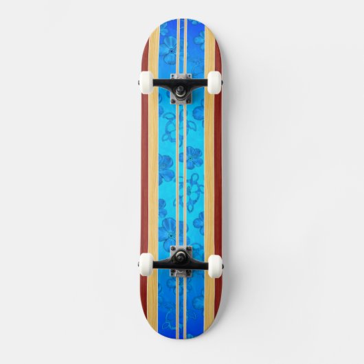 De Houten Surfplank van Hawiian Faux van Honu Skateboard (Voorkant)