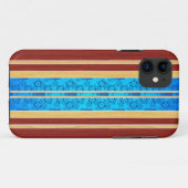 De Houten Surfplank van Hawiian Faux van Tiki Case-Mate iPhone Case (Achterkant (horizontaal))