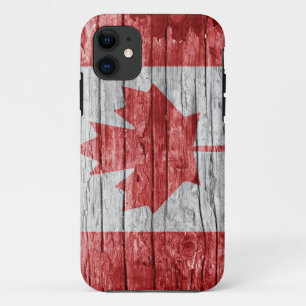 De houten vlag van Canada Case-Mate iPhone Case