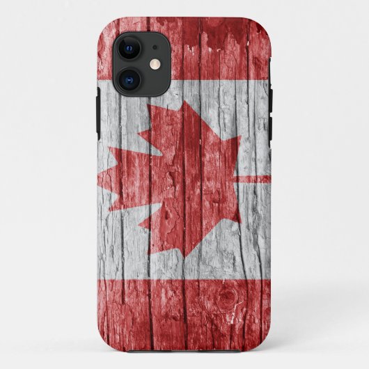 De houten vlag van Canada Case-Mate iPhone Case (Achterkant)
