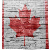 De houten vlag van Canada Douchegordijn (Voorkant)