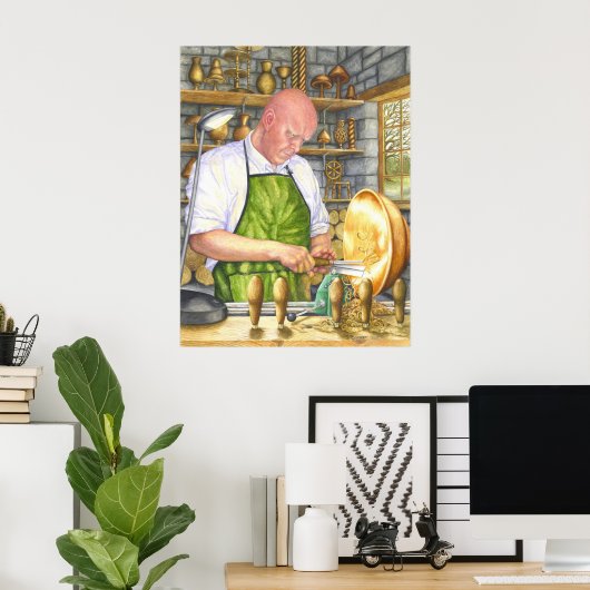 De houtturner poster (Thuiskantoor)
