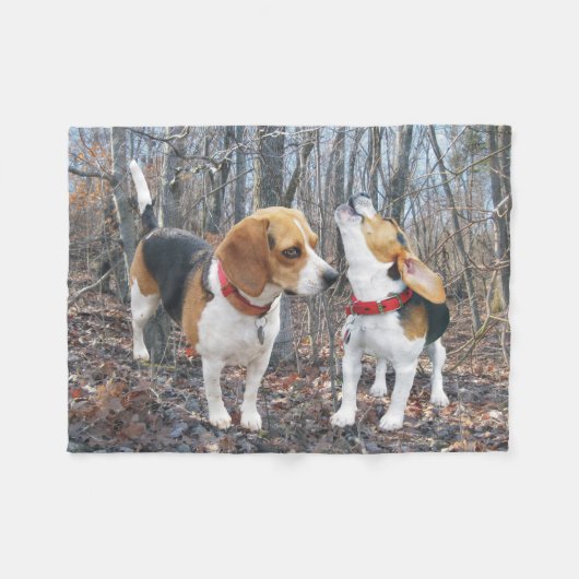 De howbeagles in Bossen beagle Fleece Blanket Deken (Voorkant (Horizontaal))