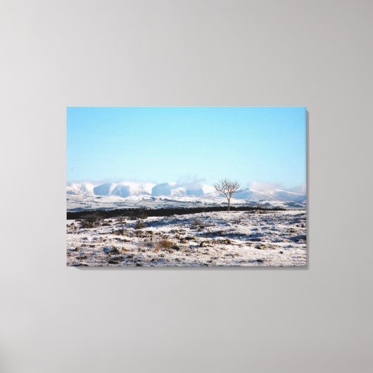 De Howgill krijgt de winter England Holiday Card Canvas Afdruk (Voorkant)