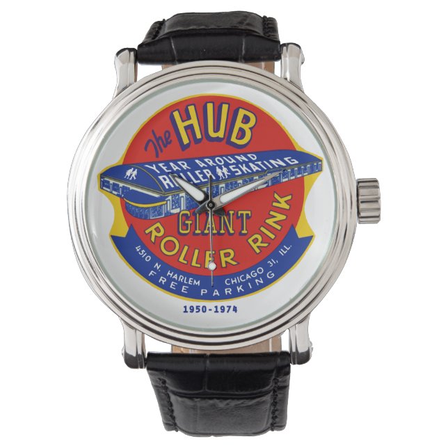 De Hub Roller Rink, Chicago/Norridge, IL Horloge (Voorkant)