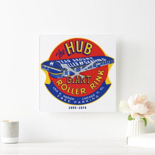 De Hub Roller Rink, Norridge Illinois Vierkante Klok (Huis)