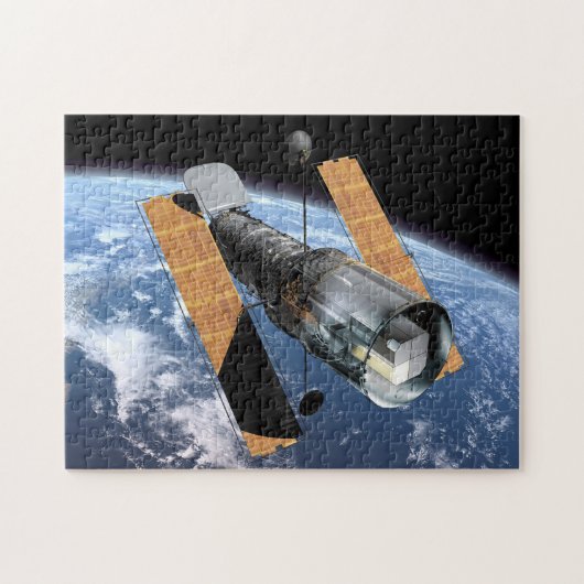De Hubble ruimtetelescoop - artistieke rendering Legpuzzel (Horizontaal)