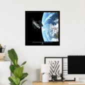 De Hubble ruimtetelescoop in de baan Poster (Thuiskantoor)